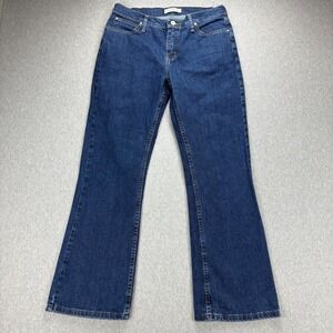 Wrangler Jeans Womens 10x30 Blue Bootcut Medium Wash Stetch Embroidered Pockets